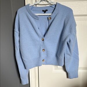 Dynamite Sky Blue Button-Up Cardigan
